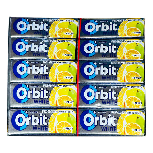 Orbit White Fruit Favoured Sugar Free Chewing Gum (30x14g)